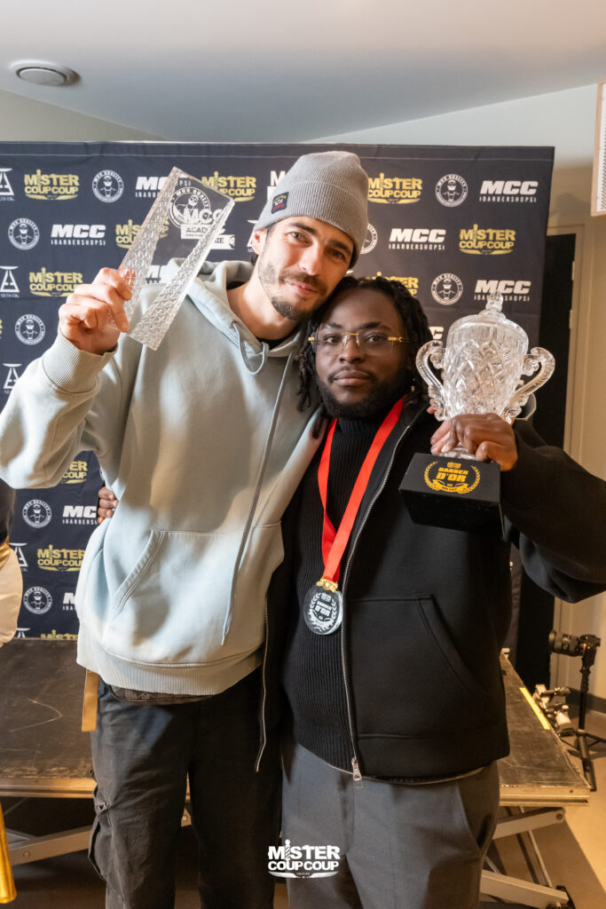 John Do et MH cut trophée MCC barbershops