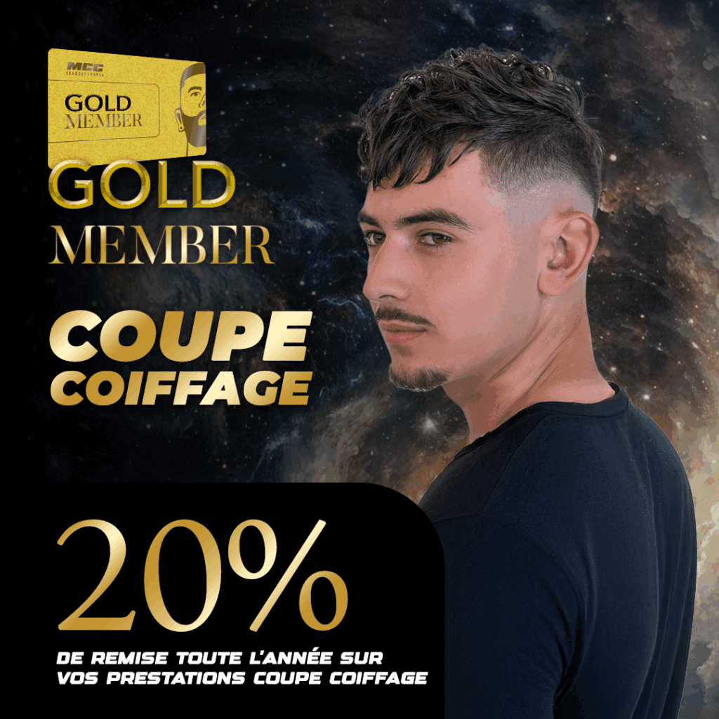 Abonnement barber MCC Gold member Coupe coiffage